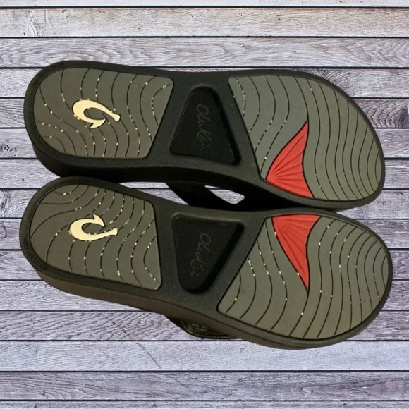 OLUKAI PI’O LUA BLACK THONG SANDALS - Picture 6 of 7